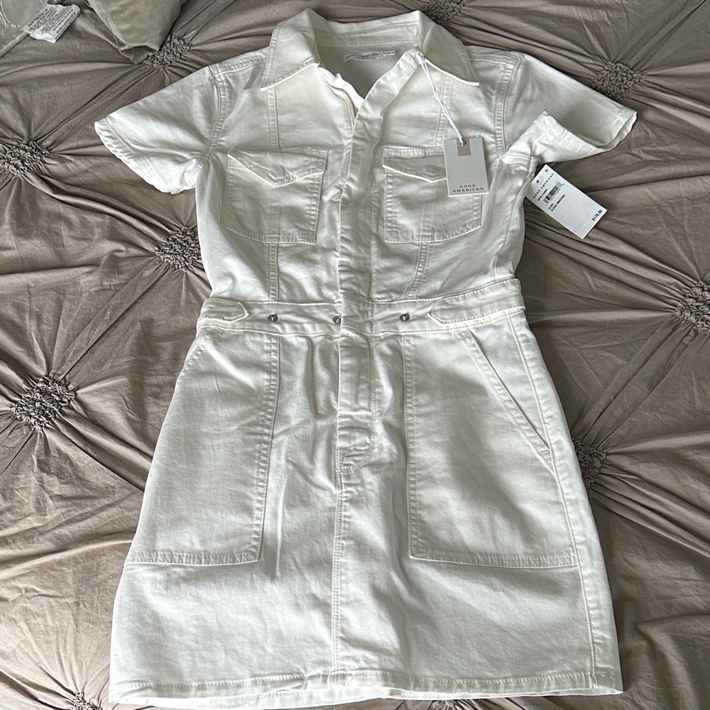 Good American White Midi Dress